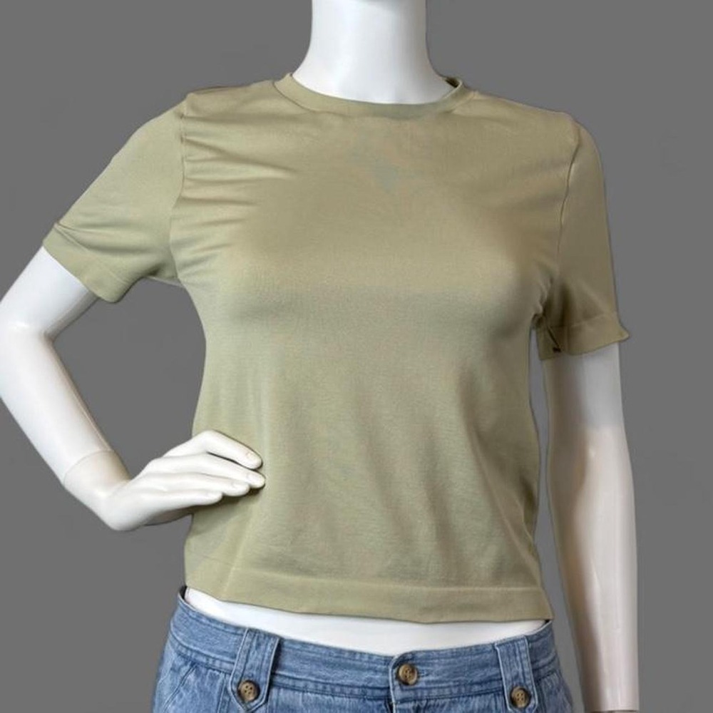A New Day Olive Green Cotton T-Shirt M